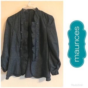 Maurices tweed military blazer